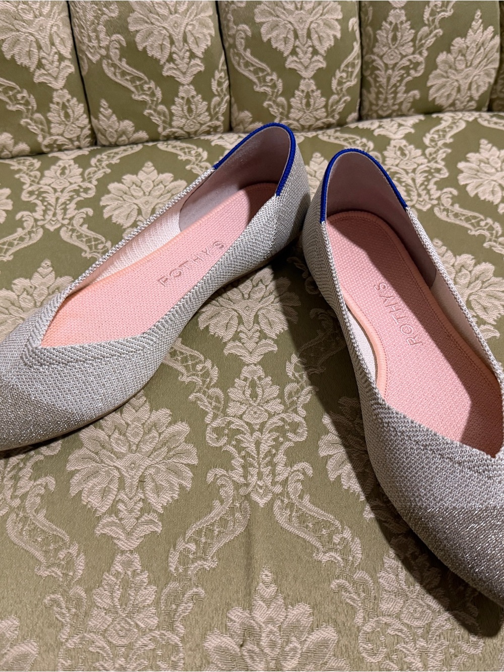 Rothy's Orange and Silver Knit Pointed-Toe Flats Bundle - Picture 5 of 10